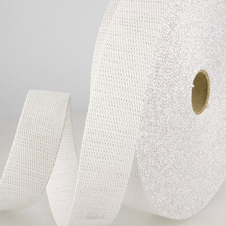 Sangle 30mm Polyester Métal Rubanerie Stéphanoise 1 - Blanc 