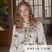 Satin Jacquard Print Winter Gardenias Tissus Katia 