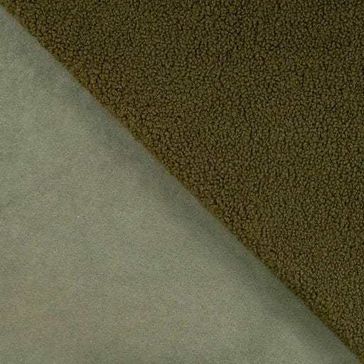 SHERPA SUEDE - Kaki Tissus Quality Textiles 