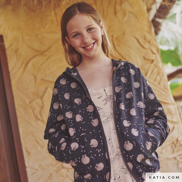 Summer Sweat Coral Shells Tissus Katia 