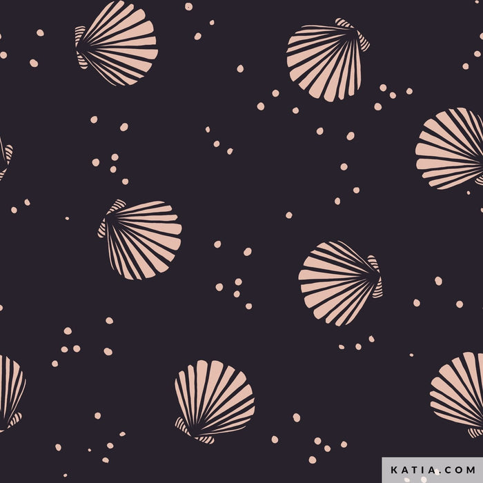 Summer Sweat Coral Shells Tissus Katia 