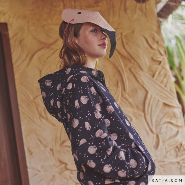 Summer Sweat Coral Shells Tissus Katia 