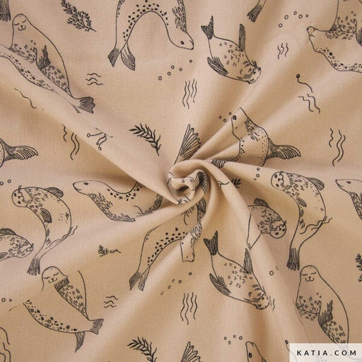 Summer Sweat Sea Lions Swimming Tissus Katia 