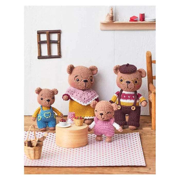 TENDRES FAMILLES AU CROCHET 6 FAMILLES D'ANIMAUX & LEURS ACCESSOIRES Livre Les éditions de saxe 