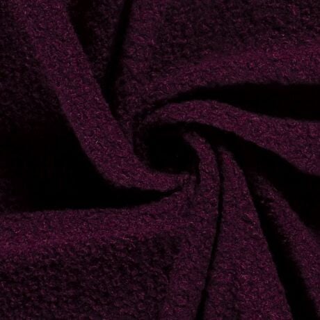 Tissu bouclette fourrure bordeaux Tissus 3b com 