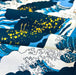 Tissu Japonais - Grande Vague Hokusai Bleu Marine - NAKA FABRICS Tissus Naka Fabrics 