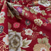 Tissu Japonais - Jardin Précieux sur Rouge Bordeaux - NAKA FABRICS Tissus Naka Fabrics 