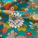 Tissu Japonais - Jardin Turquoise - NAKA FABRICS Tissus Naka Fabrics 
