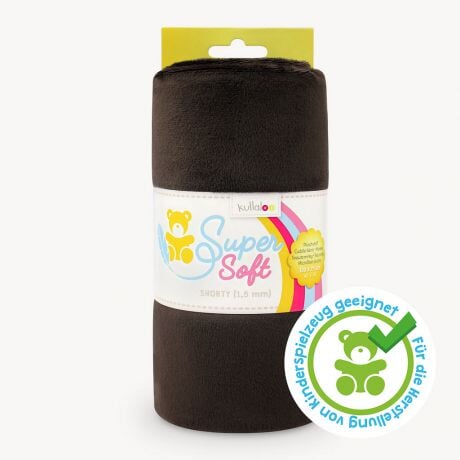 Tissu peluche Kullaloo shorty 1.5 mm Chocolat Tissus Kullaloo 