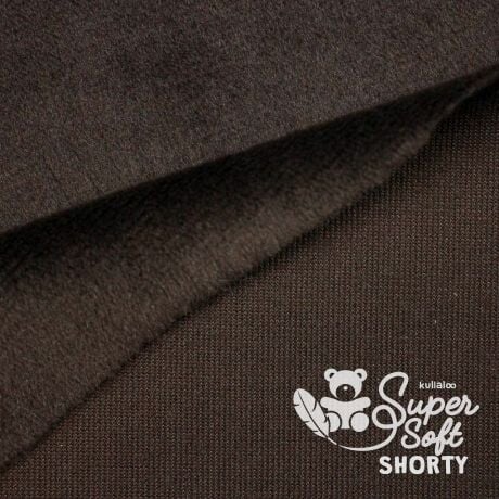 Tissu peluche Kullaloo shorty 1.5 mm Chocolat Tissus Kullaloo 