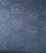 TISSU SASHIKO IMPRIME - Indigo Broderie Olympus 