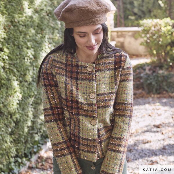 Tweed Coat Fabric Green Tweed Tissus Katia 