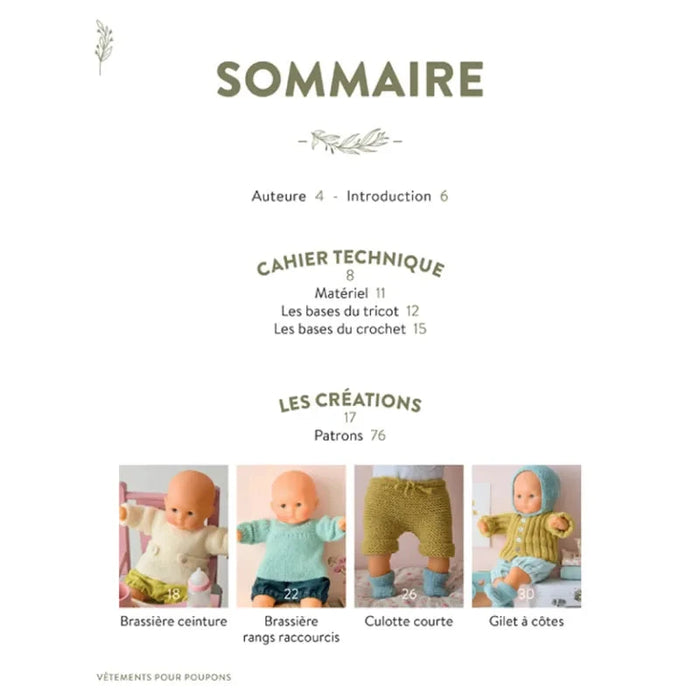 VETEMENTS POUR POUPONS AU TRICOT - 12 PANOPLIES Livre Les éditions de saxe 