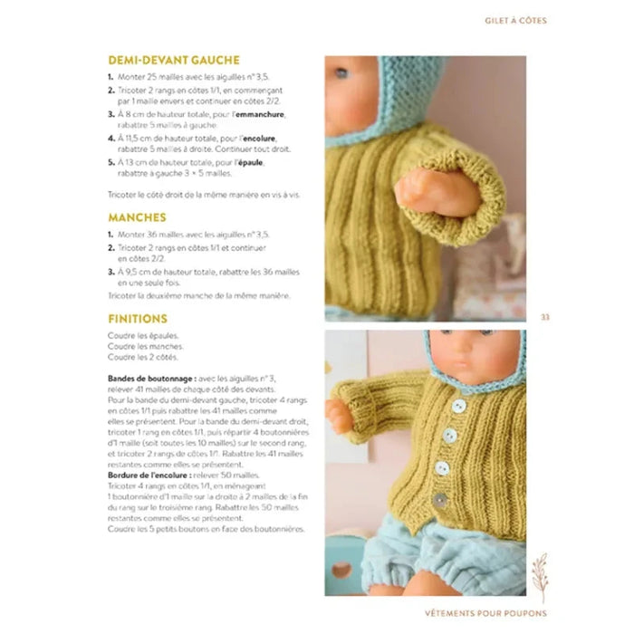 VETEMENTS POUR POUPONS AU TRICOT - 12 PANOPLIES Livre Les éditions de saxe 