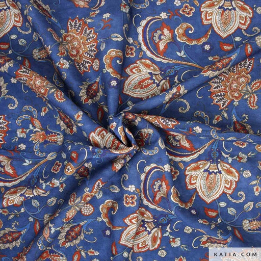 Viscose Twill Print Indiana Flowers Tissus Katia 
