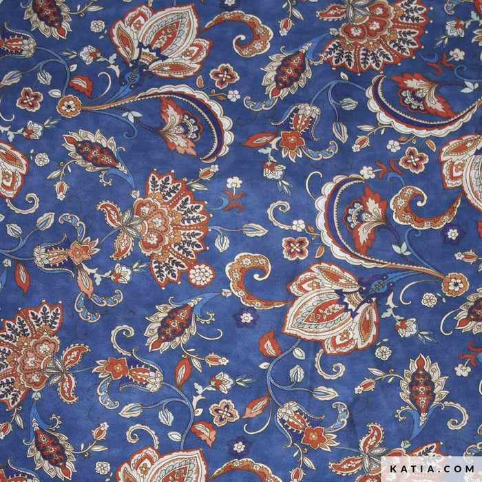 Viscose Twill Print Indiana Flowers Tissus Katia 