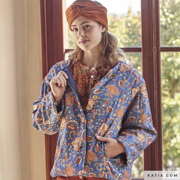 Viscose Twill Print Indiana Flowers Tissus Katia 