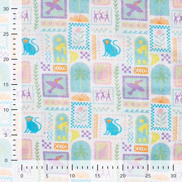 Voile de coton imprime Tissus Katia 