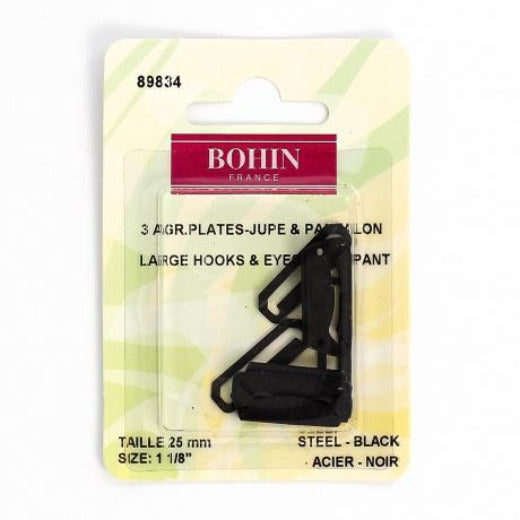 Agrafe & barrette pour jupe ou pantalon - Bohin Mercerie Bohin 25mm Noir 