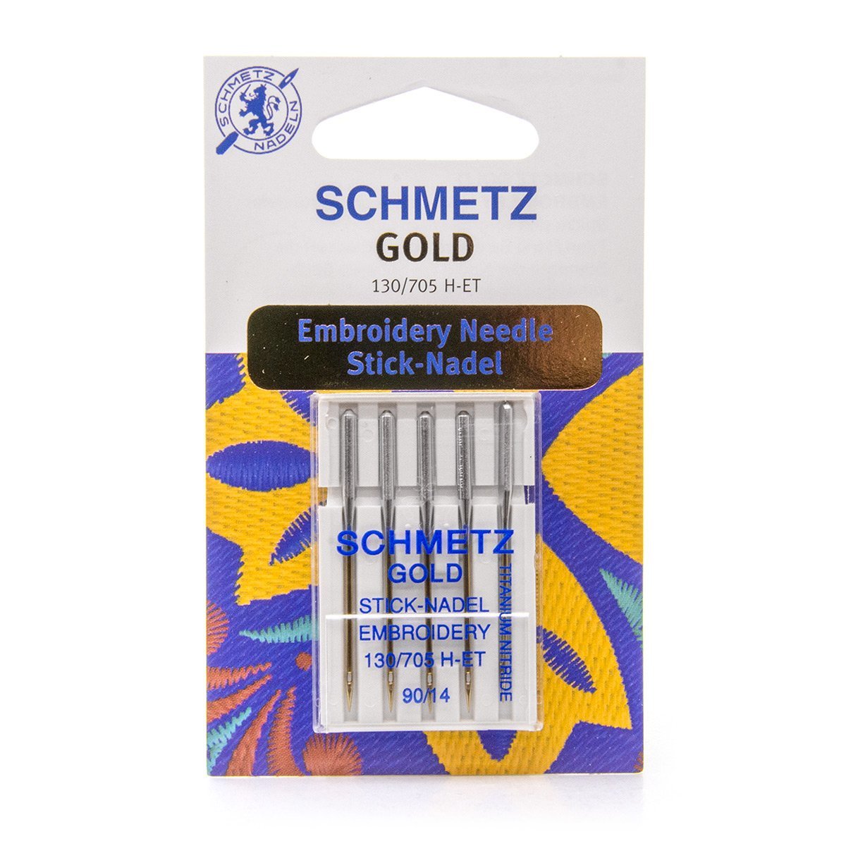 Aiguille machine - Talon plat - Aiguille à broder GOLD n°75/11 ou n°90/14 - Schmetz Mercerie Schmetz 90/14 