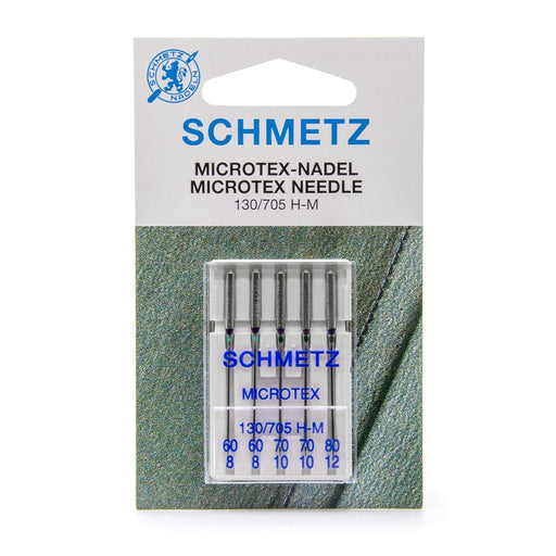 Aiguille machine - Talon plat - Assortiment Microtex n°60/8, n°70/10, n°80/12 - Schmetz Mercerie Schmetz 