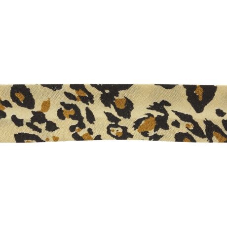 Biais motif léopard - Taille 36-18mm Rubanerie Fany 