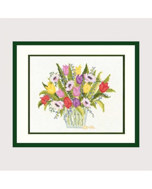 Bouquet de tulipes - Kit de broderie - Le bonheur des dames Broderie Le bonheur des dames 
