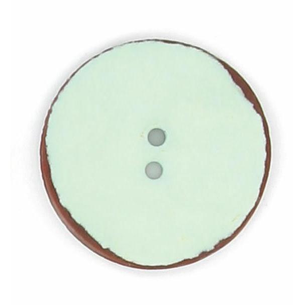 Bouton 2 trous - Nacre pion vernis mat bord marron - Taille 12 | 15 & 27mm - Différentes couleurs Bouton Belly Button 42 15mm 