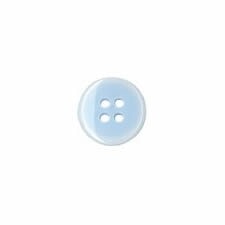 Bouton 4 trous fantaisies - Taille 11 et 13mm Bouton Belly Button 11mm Bleu ciel - blanc 