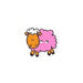 Bouton enfant bois 2 trous - Mouton bleu ou rose - Taille 15mm Bouton Belly Button Rose 