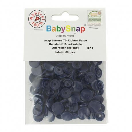 Bouton pression BabySnap plastique taille 12.4 - Rond Bleu roy Mercerie BabySnap 