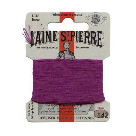 Carte laine Saint-Pierre - Sajou - Tout Coloris Fil Sajou Prune - 542 