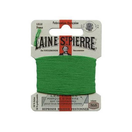 Carte laine Saint-Pierre - Tout Coloris Fil Sajou Vert Lumière - 868 