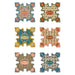 Cartes à fil ou à ruban - 26 séries différentes - Sajou Mercerie Sajou Cabourg - Motifs floraux 