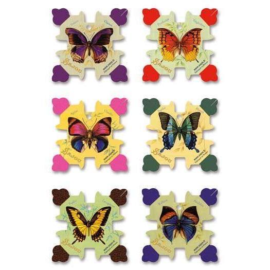 Cartes à fil ou à ruban - 26 séries différentes - Sajou Mercerie Sajou Honfleur - Papillons 
