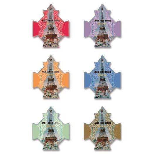 Cartes à fil ou à ruban - 26 séries différentes - Sajou Mercerie Sajou Paris - Tours Eiffel 