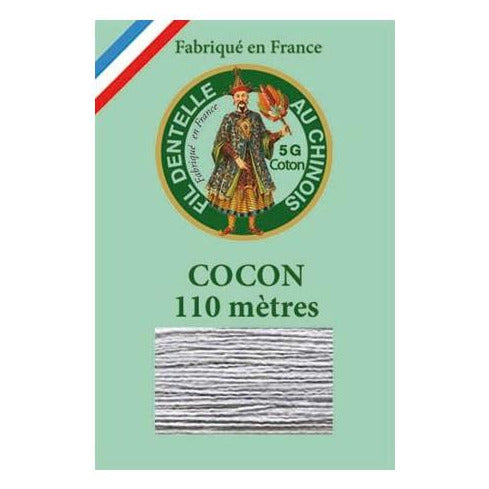 Cocon Calais - Fil dentelle & Broderie - Teinte unie ou dégradée - SAJOU - Fabriqué en France Fil Sajou 6110 - Gris 