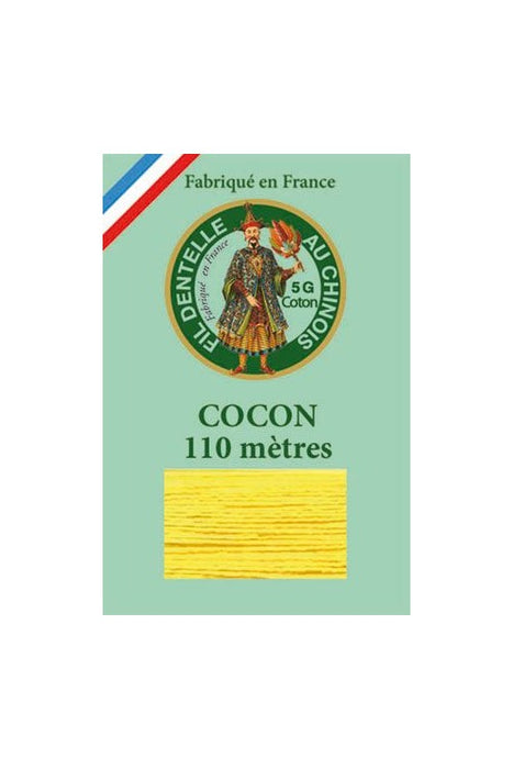 Cocon Calais - Fil dentelle & Broderie - Teinte unie ou dégradée - SAJOU - Fabriqué en France Fil Sajou 6342 - Jaune 