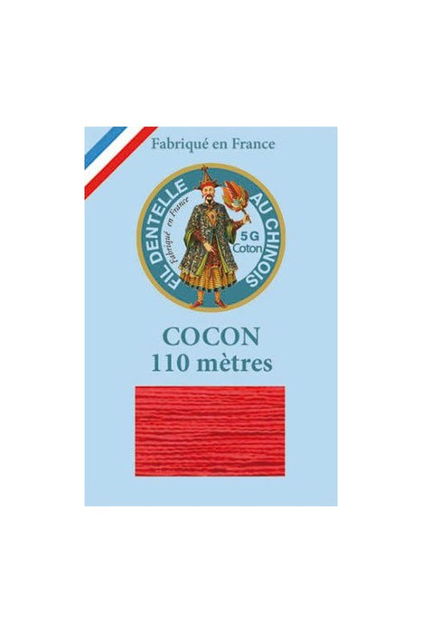 Cocon Calais - Fil dentelle & Broderie - Teinte unie ou dégradée - SAJOU - Fabriqué en France Fil Sajou 6532 - Géranium 