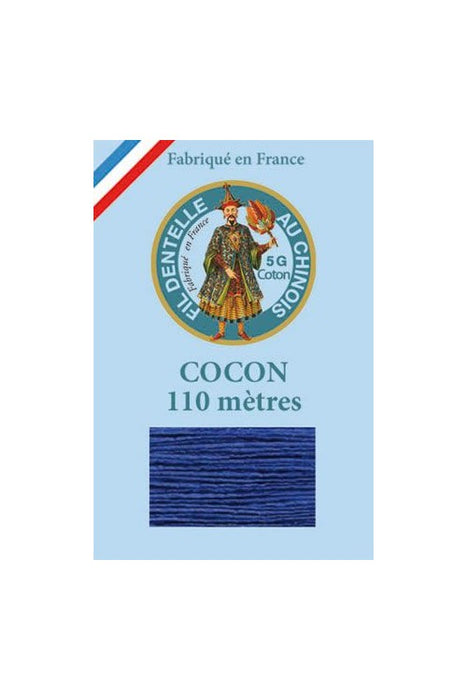 Cocon Calais - Fil dentelle & Broderie - Teinte unie ou dégradée - SAJOU - Fabriqué en France Fil Sajou 6790 - Bleu roy 