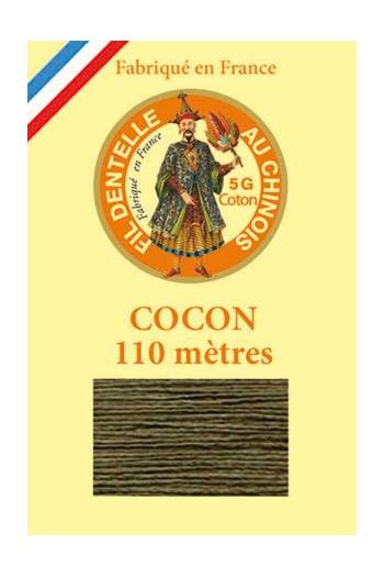 Cocon Calais - Fil dentelle & Broderie - Teinte unie ou dégradée - SAJOU - Fabriqué en France Fil Sajou 6844 - Olive foncé 