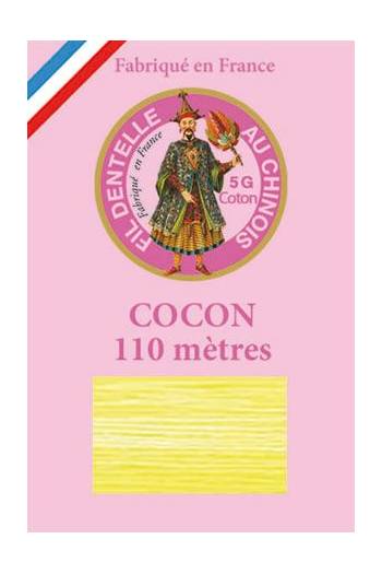 Cocon Calais - Fil dentelle & Broderie - Teinte unie ou dégradée - SAJOU - Fabriqué en France Fil Sajou 6940 - Citron 