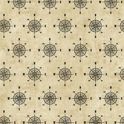Coupon patchwork STOF FABRICS - World maps - 50x55cm Tissus Stof Fabrics 