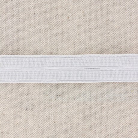 Élastique à boutonnière - Taille 20mm blanc Rubanerie 3b com 