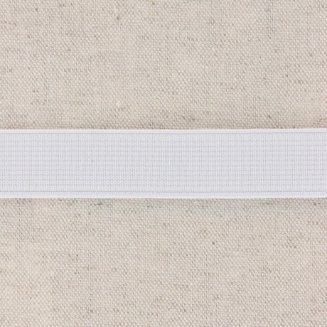 Élastique cotelé - Taille 20mm blanc Rubanerie 3b com 