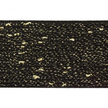 Élastique noir lurex doré - Taille 40mm Rubanerie 3b com 