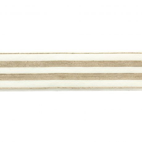 Élastique rayures lurex 30mm Rubanerie 3b com Blanc - 0000 