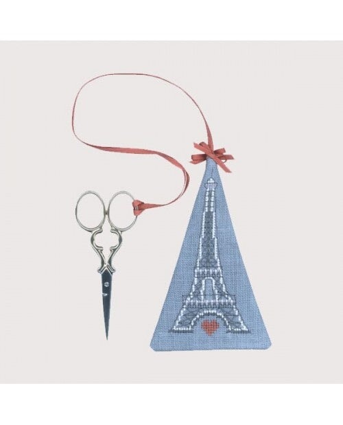 Étui à ciseaux Tour Eiffel - Kit de broderie - Le bonheur des dames Broderie Le bonheur des dames 