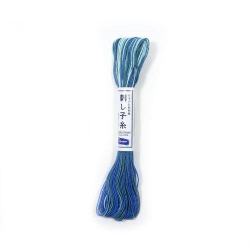 Fil Sashiko - 20 mètres - Olympus - Fabriqué au Japon Fil Olympus Dégradé bleu - n°72 