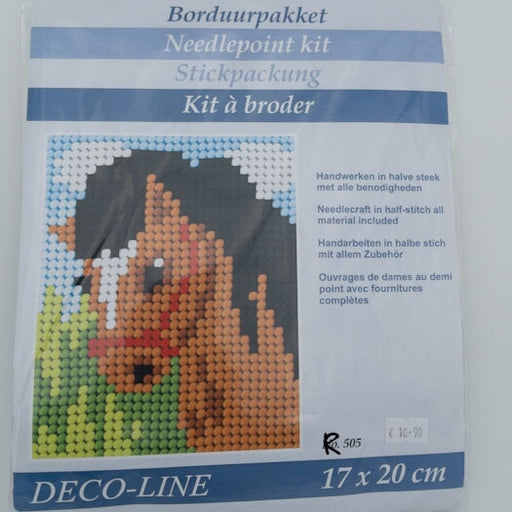 Kit de canevas enfant - Cheval Broderie DECO-LINE 